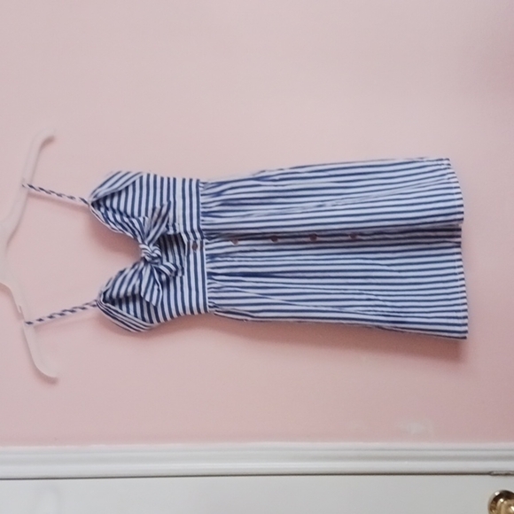 Rampage Adjustable strapped blue and white striped Mini - Picture 2 of 8